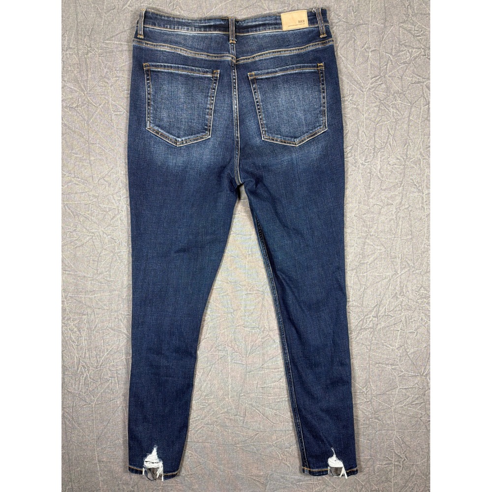 BKE Parker Universal Fit High Rise Ankle Tall Distressed Jeans Dark Wash 31 - Picture 4 of 10